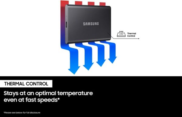 SAMSUNG T7 Portable SSD, 2TB External Solid State Drive, - Image 3