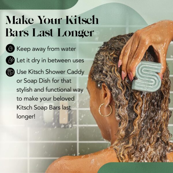 Kitsch Rosemary & Biotin Volumizing Natural Shampoo Bar | Strengthening & Thickening Shampoo for All Hair Types, Made in USA, Vegan, Paraben Sulfate & Cruelty Free Soap - Image 8