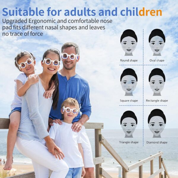 Hion Motion Sickness Glasses, Car Sickness Glasses,Relieve Carsickness Airsickness Seasickness Glasses,Anti Nausea Vertigo Glasses, No Lens Liquid Glasses for Adults or Kids - Image 2