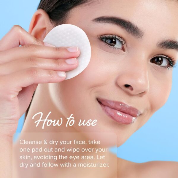 MAREE Glycolic Acid Pads - Toner Pads for Face Cleansing - Tea Tree Oil, Salicylic Acid & Vitamins E, B3, B5 - Facial Peel & Radiance Deep Cleaning Effect - 50 Count - Image 5